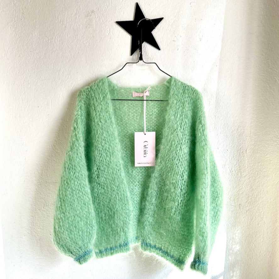 Green on sale mohair cardigan