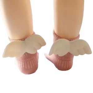 1Love 2Hugs 3Kisses Angel Wings Baby Anti Slip Socks Pink