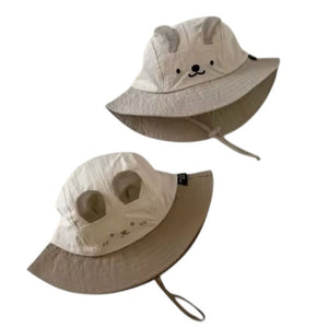 1love2hugs3kisses Baby Bear Bucket Hat With Ears Brown