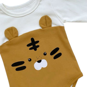 1love2hugs3kisses Baby Longsleeve Onesie Tiger + Hat
