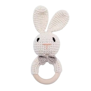 1love2hugs3kisses Baby Rattle Crochet Bunny Teether