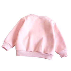 1love2hugs3kisses Baby Sweater All-Over Bunny Pink