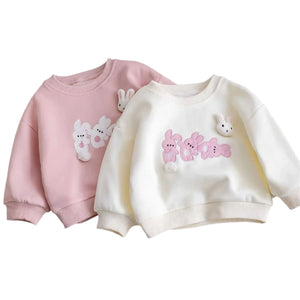 1love2hugs3kisses Baby Sweater Bunny Ears Beige