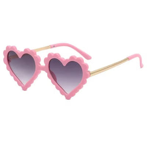 1love2hugs3kisses Heart Sunglasses Kids Pink