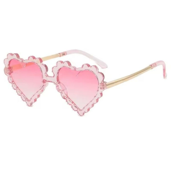 1love2hugs3kisses Heart Sunglasses Kids light Pink