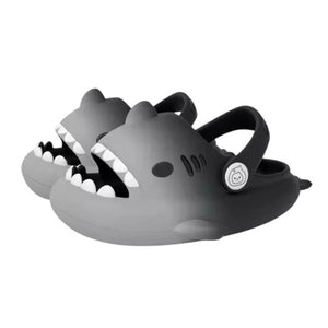 1love2hugs3kisses Kids Sliders Shark Black Grey Gradient