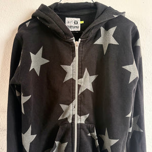 Pre-loved Nununu Black Zip Star Hoodie size 6-7 years