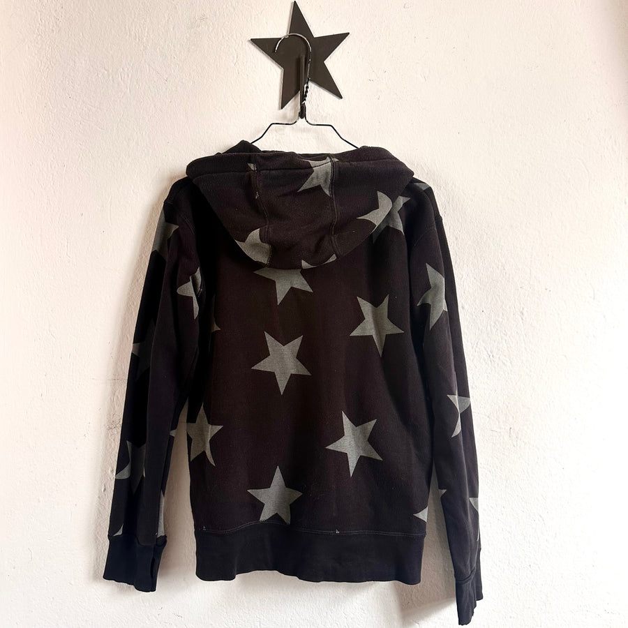 Pre-loved Nununu Black Zip Star Hoodie size 6-7 years