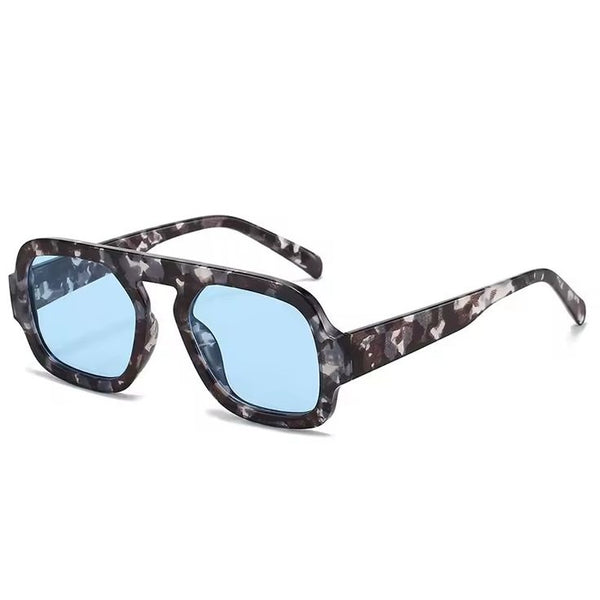 RetroSquareSunglassesMGreyLeopardBlueLens