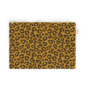 Rose In April Lili Flat Pouch Leopard Caramel