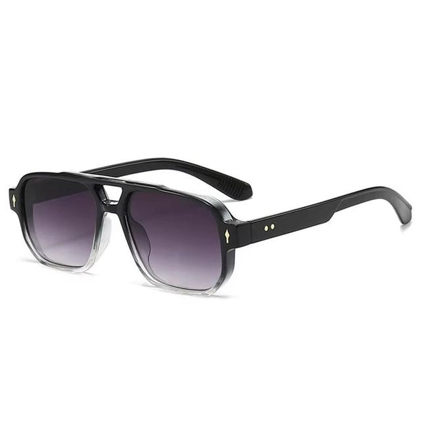 SquareDoubleBridgeMSunglassesBlackgraygradient