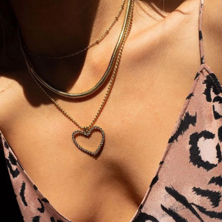 Luv AJ Bardot Stud Charm Necklace